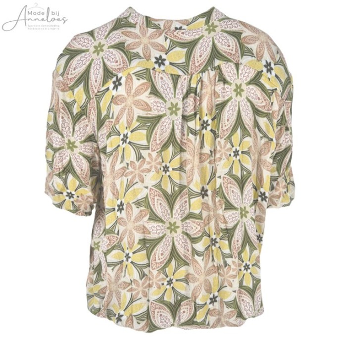 Z FOS blouse Doortje spiraal Army print